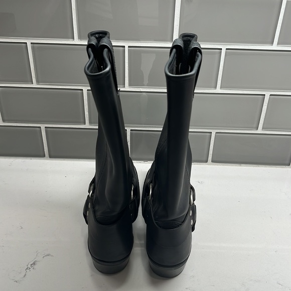 Frye Tall Leather Harness Biker Boots Size: 7 1/2 M 631196 700 77300-1 - Picture 4 of 15